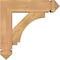 Ekena Millwork Imperial Arts and Crafts Smooth Bracket w/ Offset Brace, Western Red Cedar, 5 1/2"W x 18"D x 18"H BKT0604X18X18IMP03SWR - alternate 4